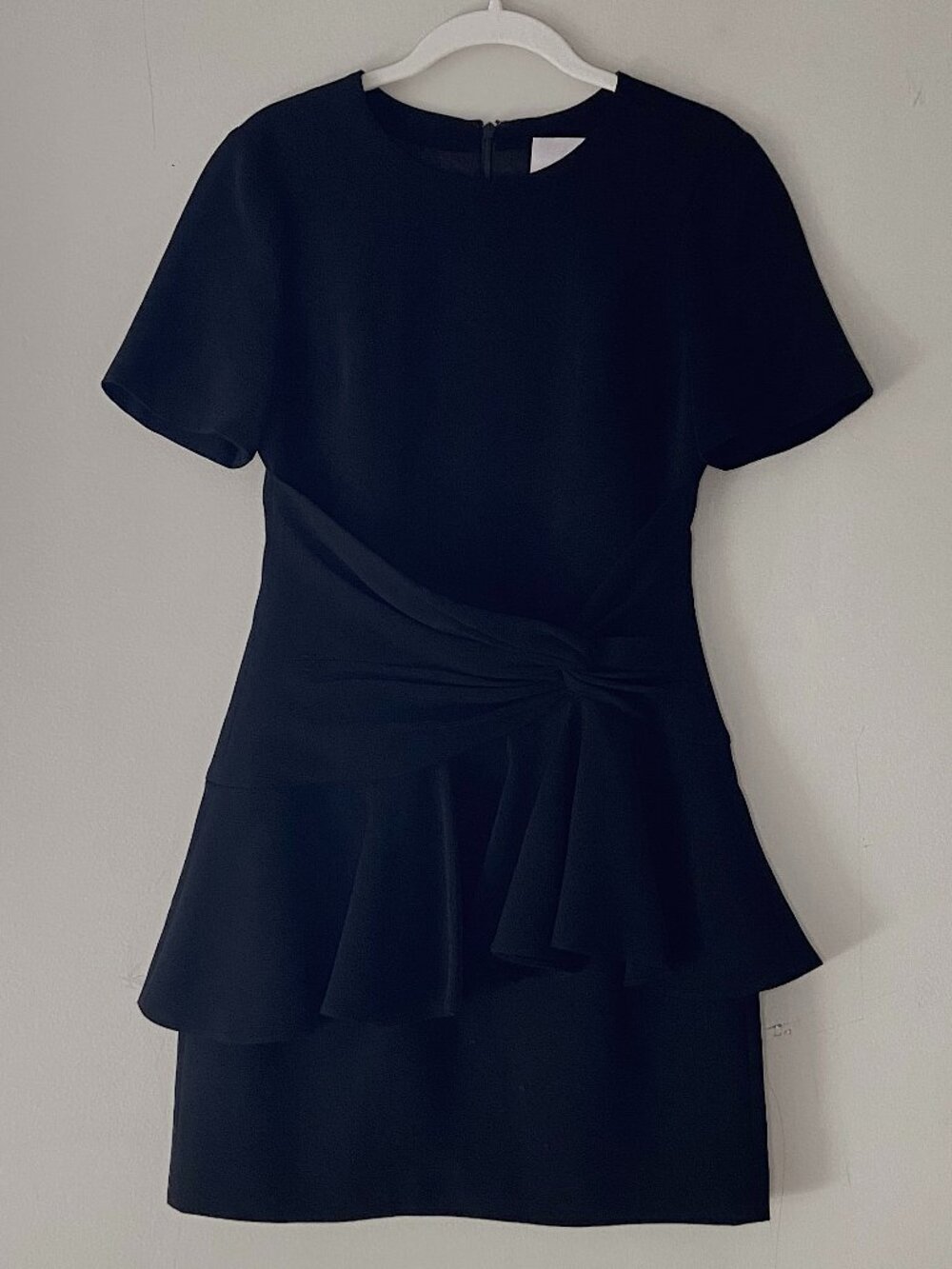 Cinq a Sept Fontaine Crepe Peplum Dress Black Size 2